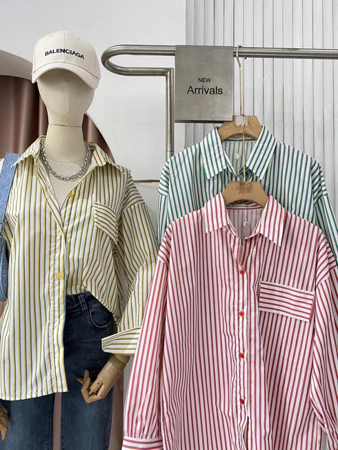 MATINEE Stripes Collar Down Formal Shirts